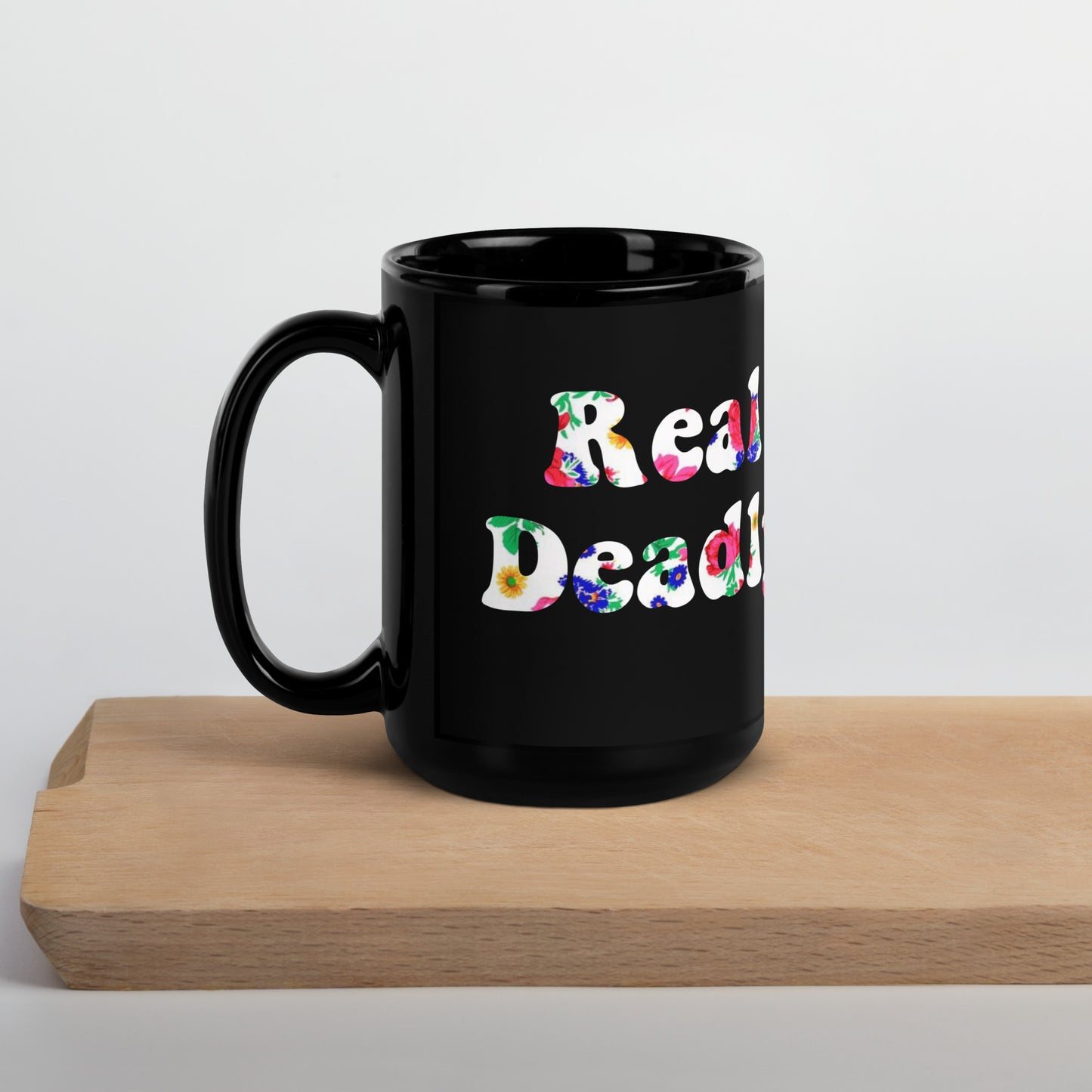 Real Deadly Black Glossy Mug