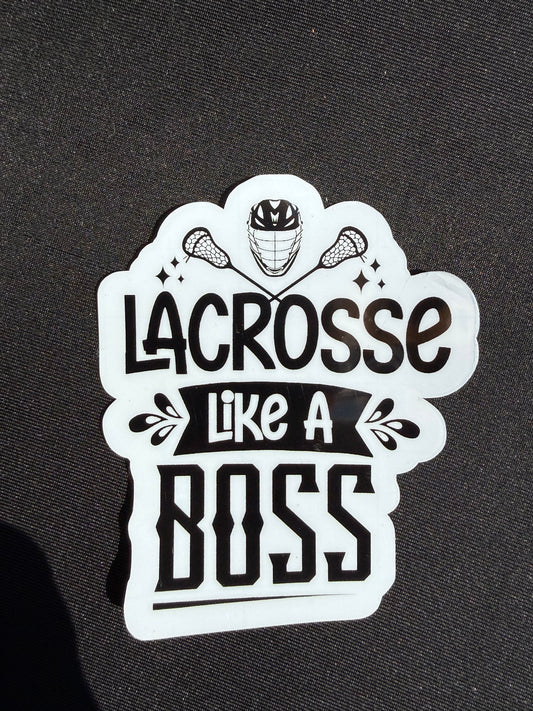 Lacrosse like a boss Sticker