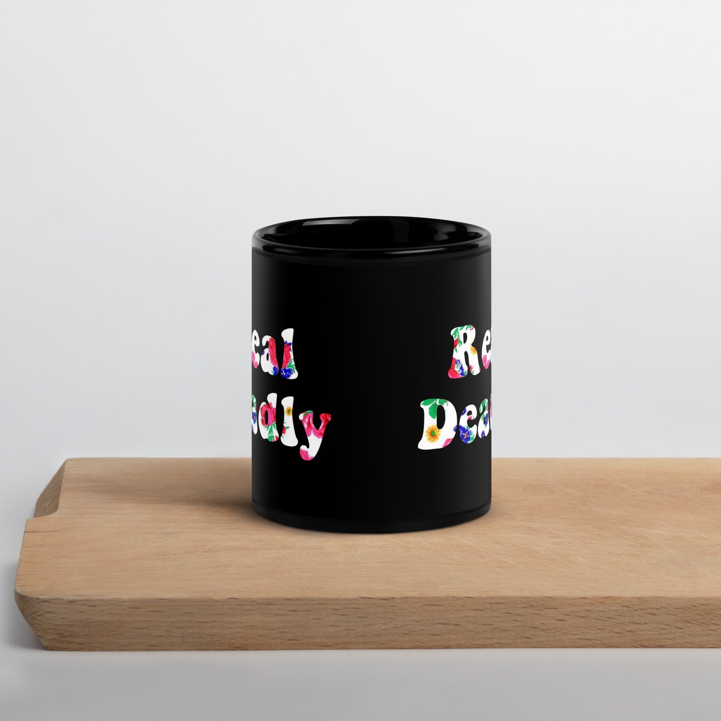 Real Deadly Black Glossy Mug