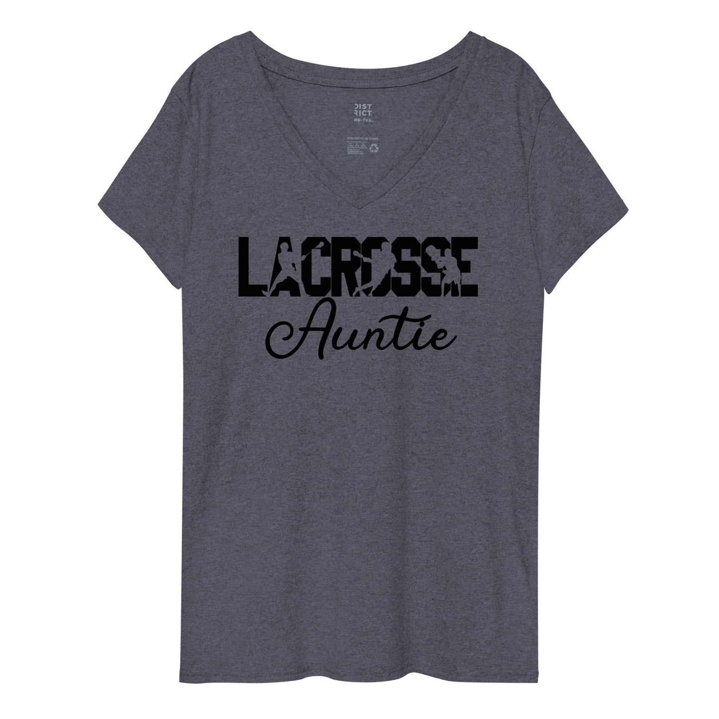 Lacrosse Auntie recycled v-neck t-shirt