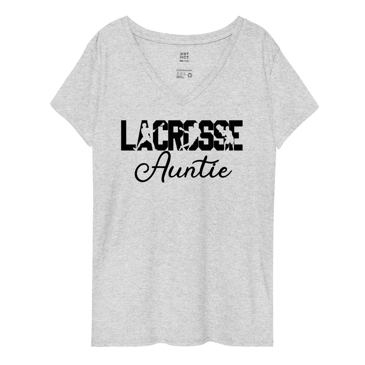 Lacrosse Auntie recycled v-neck t-shirt